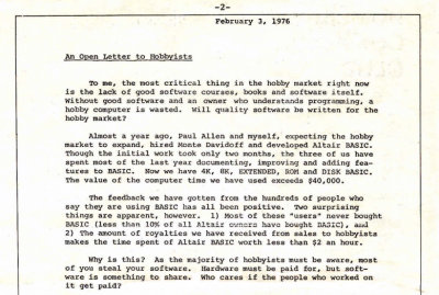 La carta que cambió las reglas del software